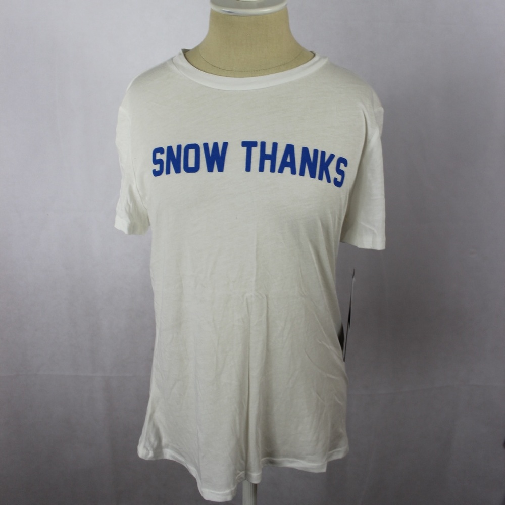Carbon Copy Snow Thanks T-shirt White S